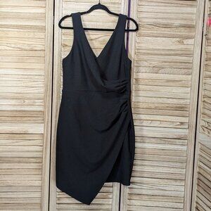 Bisou Bisou Dress Sleeveless Wrap Black Size 14